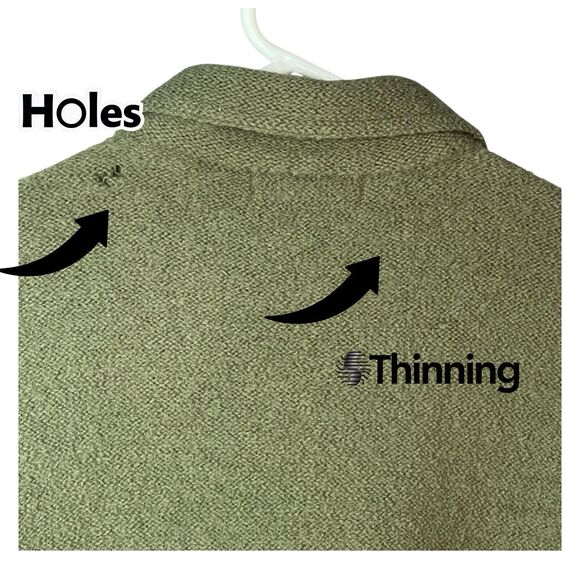 Vintage Kate Hill Wool Toggle Chore Sweater Jacket Olive Green PL Upcycle - Picture 6 of 8